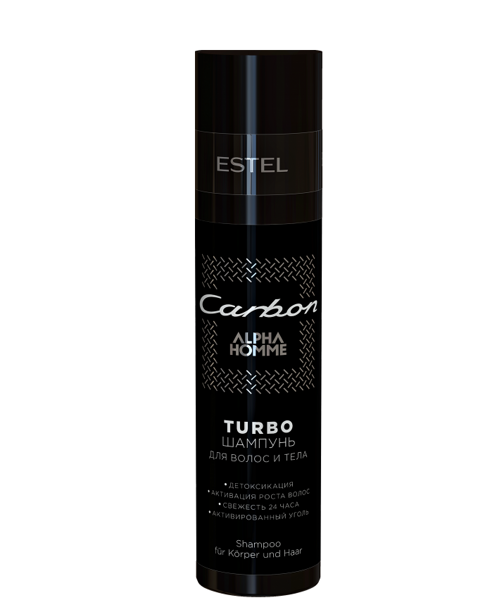 TURBO-шампунь для волос и тела ESTEL ALPHA HOMME CARBON (250 мл)